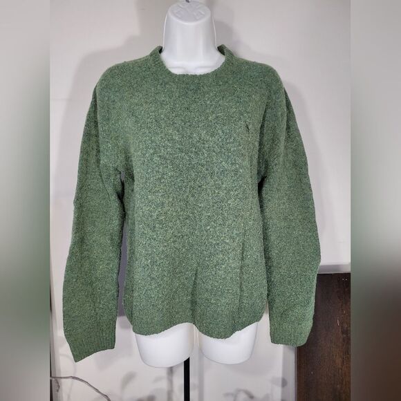 VINTAGE 50% WOOL MEDIUM WEIGHT  penguin green sweater - Picture 1 of 9